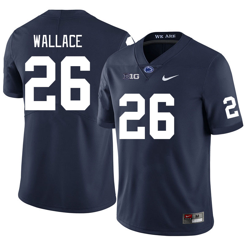 Men #26 Cam Wallace Penn State Nittany Lions College Football Jerseys Stitched Sale-Navy